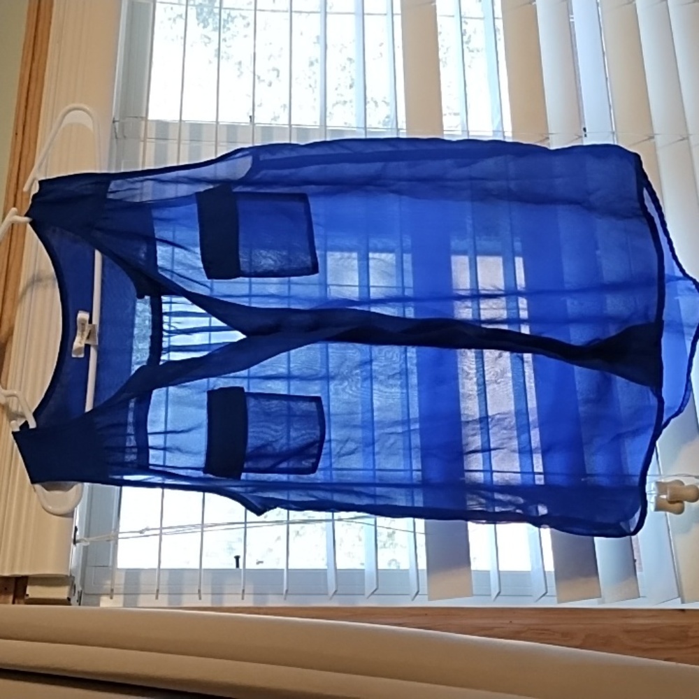 Sheer sleeveless blouse